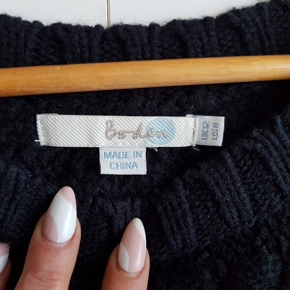 BODEN 8 Cable Knit Sweater Alpaca Wool Mohair Size 8 - Picture 5 of 9